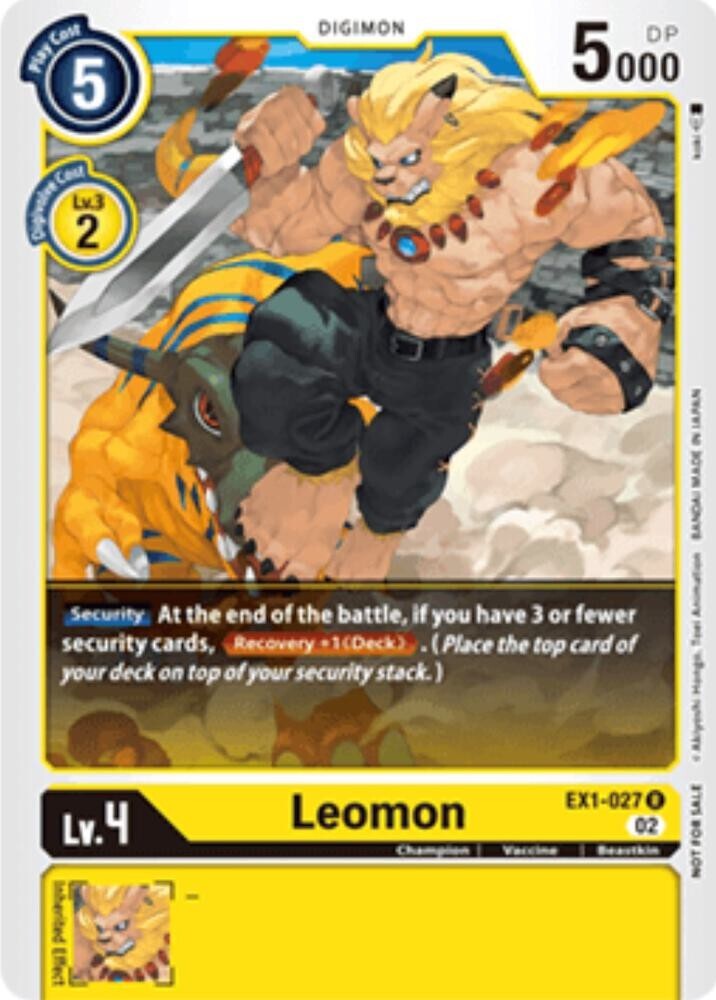 Leomon Alternate Art - EX1-027 NM - Digimon TCG | eBay