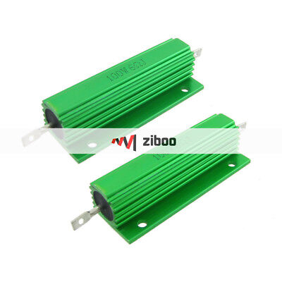 2 Pcs Green Aluminum Housed Wirewound Resistors 100W 6.8 Ohm 5%
