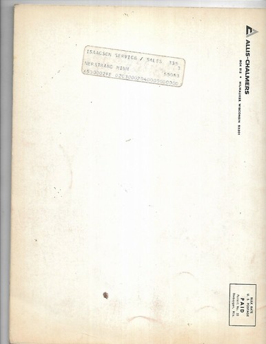 Manual del operador acondicionador de suelo Allis-Chalmers modelo 1100 - Imagen 2 de 3