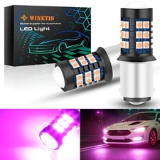 1157 1004 LED Bulbs Pink/Purple LED DRL Turn Signal Light 7528 2357 2057 BAY15D