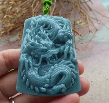 Certified Green 100 Natural A Jade jadeite Pendant Dragon Ruyi 539718