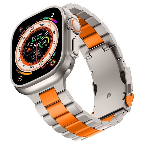Per Apple Watch Ultra 2 49mm 44/45/46mm Serie 10 9 8 7 6 Cinturino Titanio - Foto 12 di 12