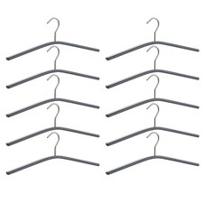 10x Metall Kleiderbügel Anthrazit Drehbar Garderobenbügel Jackenbügel Sakkobügel