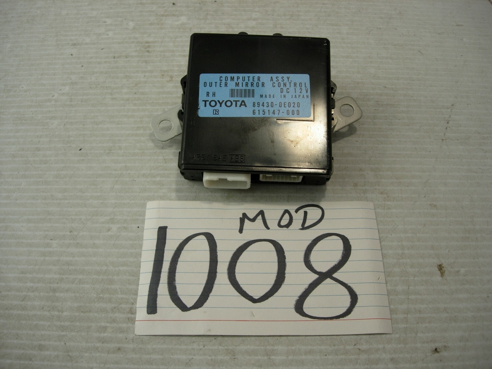 2008 Lexus RX350 Mirror Memory Control Module Computer #1008-MOD 