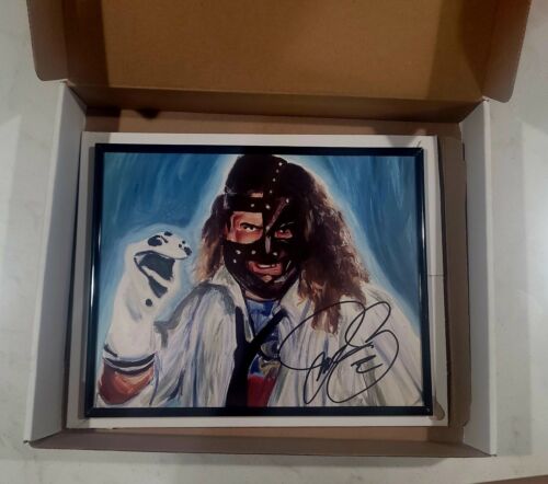 WWE Mick Foley Signed Mr Socko Sock + Framed/Signed 8x10+Signed COA Mankind WWF - Picture 3 of 8