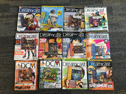 Dreamcast Official Magazines Lot of 12 w/ Discs