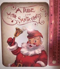 Christmas Decor Holiday VINTAGE STYLE Die Cut Cardboard 5 X 7