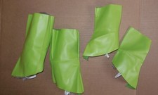NEW Lot of 6 Boot Spats Lime Pleather Ch/Ad sizes 60's Rainboot Theatrical Dance
