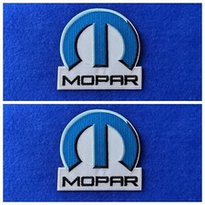 A Pair Of Motorsport Racing Patches Sew / Iron On Badges Mopar (b)