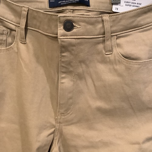 NWT $49 Hollister curvy High Rise supper skinny stretch khaki pants 7R W28 L28 - Picture 10 of 11