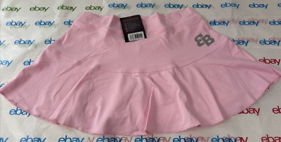 Belen Berbel Women's Padel Skirt Mini Lined BB Pickleball Skort Pink Size Small