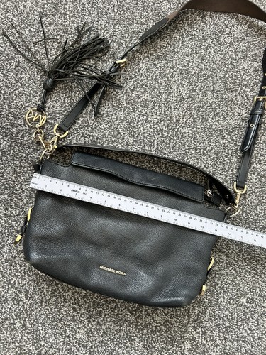 Michael Kors Brooke Black Leather Hobo Bag Crossbody Long Strap - Picture 9 of 9