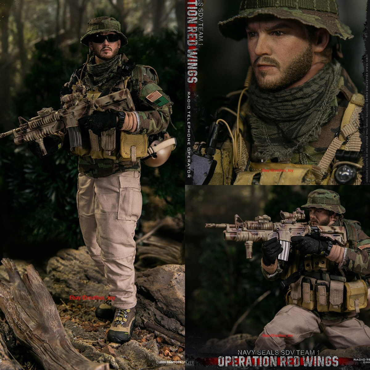 DAMTOYS DAM 78081 1/6 Soldier Man Red Wing Operation Seal Radio