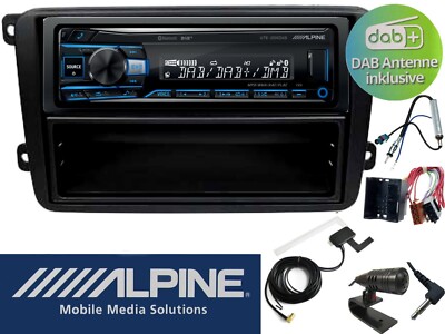 ALPINE UTE-204 USB Bluetooth Radio Digitalradio DAB+ Antenne inkl. für VW Golf 5