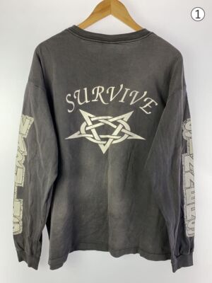 SAINT MICHAEL Long Sleeve T Shirt XL Cotton Gray SM-A23-0000