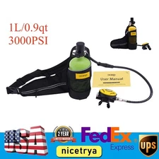 1L Mini Scuba Tank Underwater Dive Portable Lungs Deepest 32.8ft Scuba Oxygen US