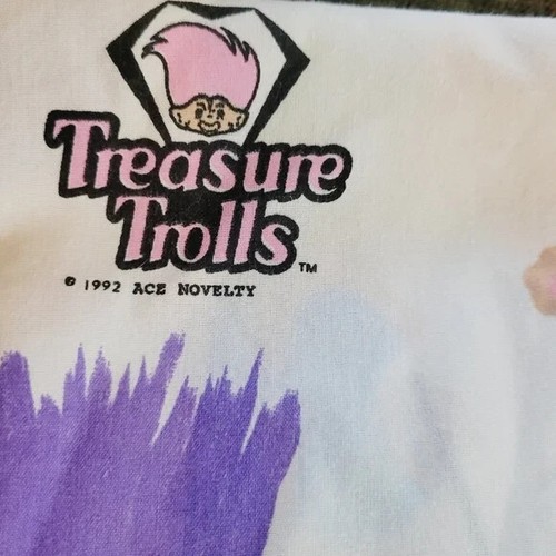 1992 Vintage Treasure Trolls twin bed sheet set - Picture 3 of 5