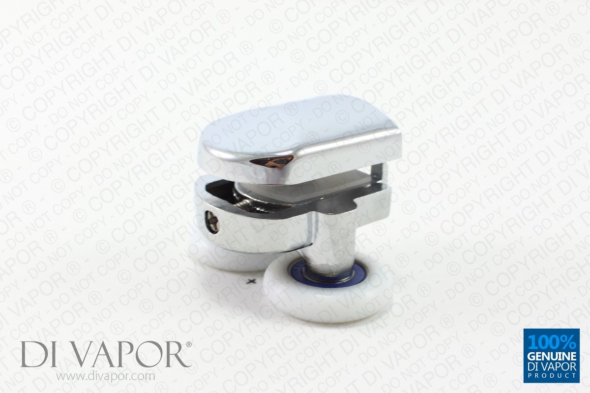 Di Vapor (R) Double Fixed Shower Door Cam Wheels 6mm to 8mm Glass