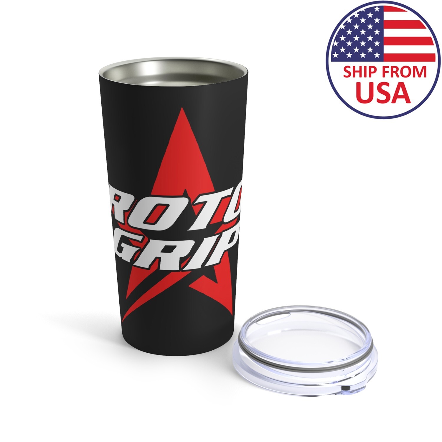 Roto Grip Bowling 20oz Stainless Steel Tumbler Cup Mug Black