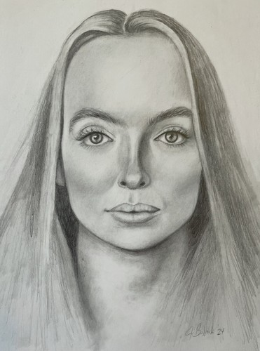 Jodie Comer Portrait Pencil Drawing By Jocelyn Bullock - Picture 3 of 3