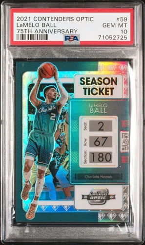 2021 Optic LaMelo Ball Season 75th Anniversary SP Case Hit #59 PSA 10 GEM 💎🔥
