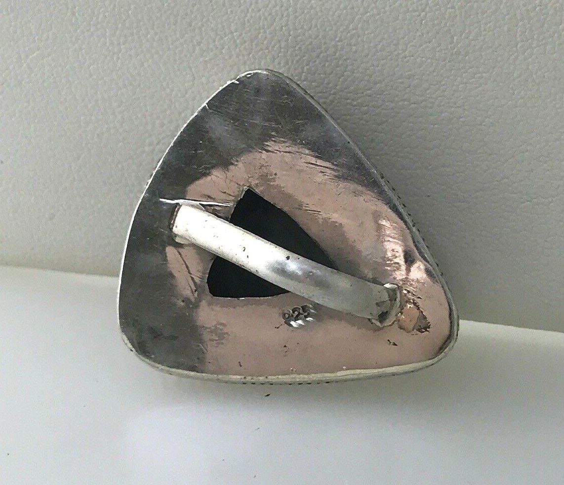 Sterling Silver Triangular Labradorite Pendant Ge… - image 5