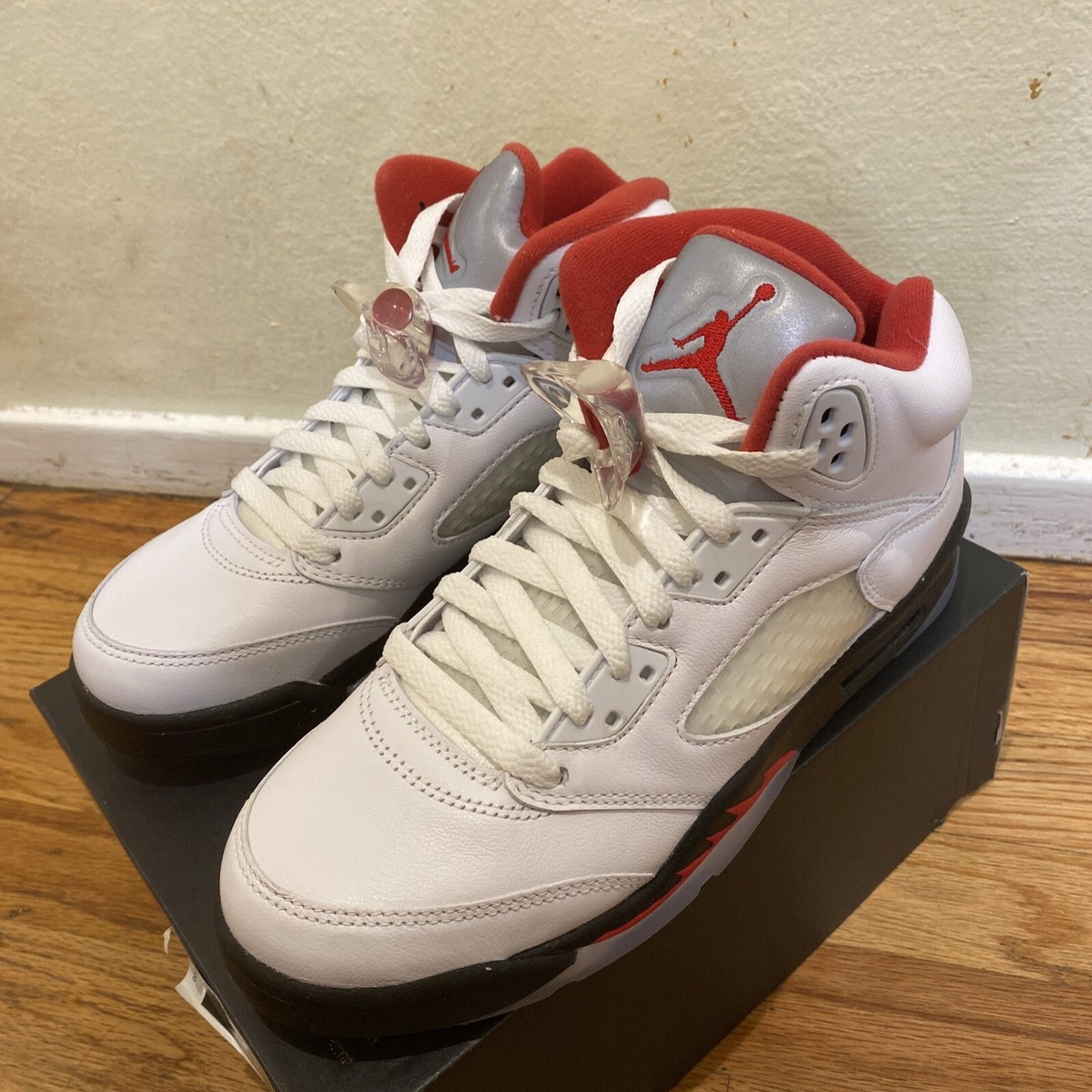 Nike Air Jordan 5 V Retro GS Fire Red Silver tongue [DA1911-102