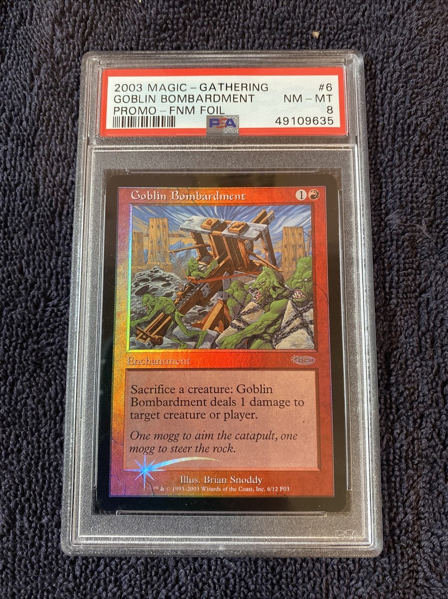 PSA 8 Magic MTG Goblin Bombardment FNM Promos Rare *FOIL* NM