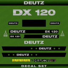 Replacement Decal Set fits Deutz DX 120 Tractor – Aftermarket Sticker Kit