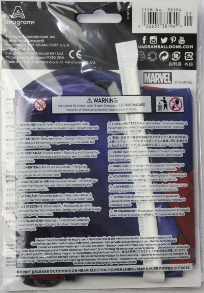 Spider Man Globo de Lámina Cumpleaños Baby Shower Fiesta Suministros Decoración Regalo 15" Foto 3 de 3