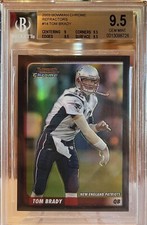 2003 Tom Brady Bowman Chrome Refractors #84/500 BGS 9.5 GEM MINT POP2 CARD #14
