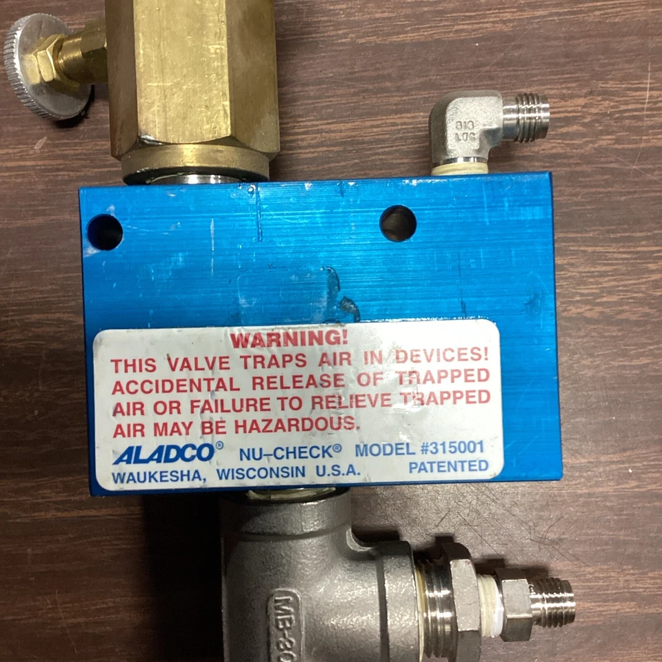 ALADCO 315001 NU-CHECK VÁLVULA DE RETENCIÓN NEUMÁTICA F02 Foto 4 de 4