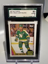 1987 TOPPS HOCKEY #165 CRAIG HARTSBURG NORTH STARS  SGC 6