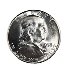 1958 Franklin 50c Half Dollar BU/UNC 90% Silver Coin