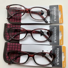 "3 PAIR" Foster Grant MONICA 2.00 Women's Readers MAGENTA  READING GLASSES