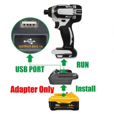 1x Adapter fits DeWalt 20V MAX XR Batteries To for Makita 18V LXT cordless Tools