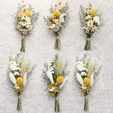 Mini Dried Flower Bouquets Pack of 6 Dried Flower Bouquets for Card and Weddi...