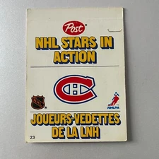 1981 General Foods Post NHL Stars In Action #23 Mario Tremblay