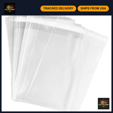 500 Pcs Clear Resealable Cello Bags 3.625" x 5.125" A1 4-Bar for Cards Crafts