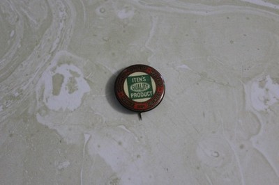 VINTAGE PIN BACK FROM ITEN'S QUALITY PRODUCTS CRACKERS, BISCUITS, CAKES, COOKIES