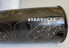 EUC Starbucks Black Gold Swirl Marble Ceramic Travel Tumbler Mug 12 oz w Lid — photo 10