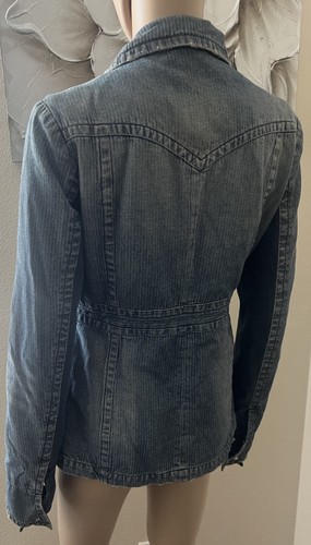 VOLCOM Stone Women’s Retro Jean Vintage Y2K Denim Jacket Coat Long Sleeve sz S M - Picture 9 of 11