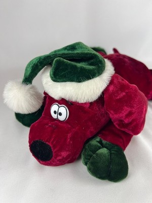 Vintage DAN DEE Dandee Weihnachten roter Hund Welpe Plüsch Stofftier