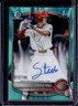 2025 Bowman Draft Steele Hall Chrome Auto Aqua Lava Refractor 1st #/199 Reds