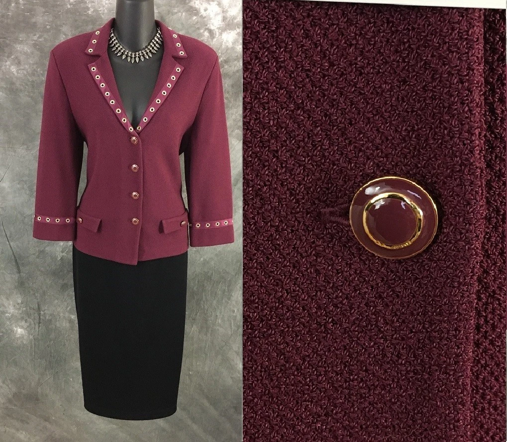 Ensemble Blazer Longline Et Jupe St. John Collection - Taille 6, Occasion Très Bon état