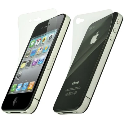 FILM DE PROTECTION SOUPLE AVANT ARRIERE ANTI REFLET POUR APPLE IPHONE 4 4S - Photo 1/2