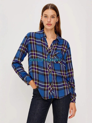 Rails Spring Summer 2026 Retro Soft Waxy Rayon Shirt Woman Plaid Shirt