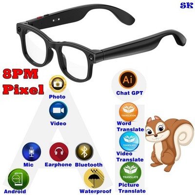 AI glasses smart glasses AI Translator Smart Glasses for Men Women, Bluetooth