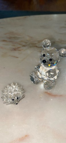 Swarovski Crystal Figurine Lot Swans Bear Porcupine Bee Cats - Picture 3 of 5
