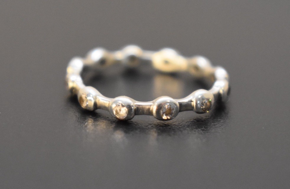 SILPADA ROUNDABOUT BEZEL-SET CZ STACK RING 925 ST… - image 5